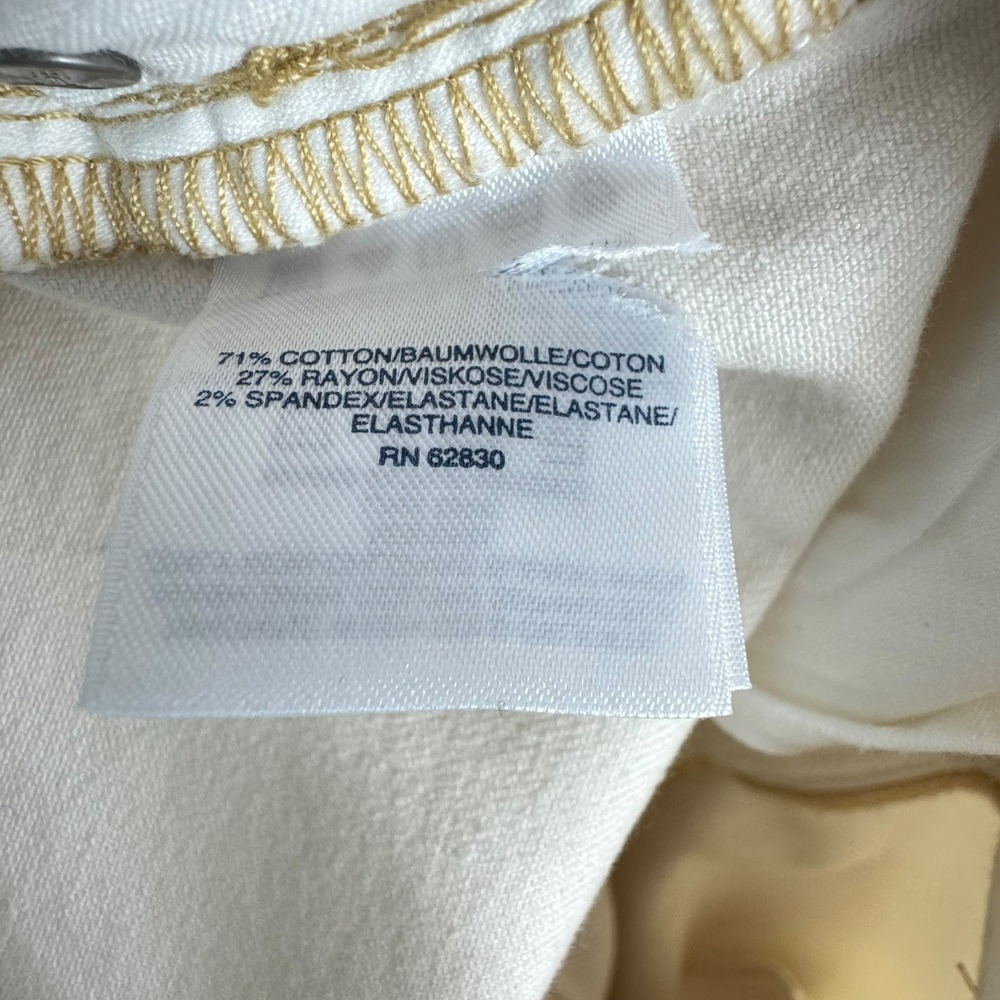Lands End NWT Womens Beige High Rise Wide Cotton Blend Jean Size 26W - Picture 8 of 9
